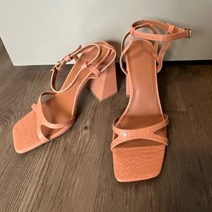 Peachy keen ASOS Wide peach block heels
